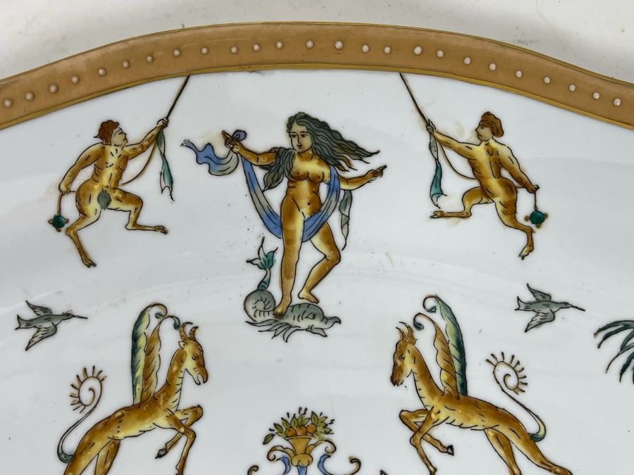 JUST ADDED - Handpainted Decorative Serving Platter (Not For Food Use) 18 X 13 [Photo 8]