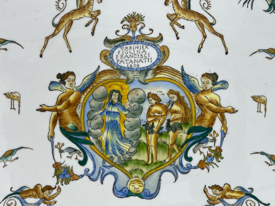 JUST ADDED - Handpainted Decorative Serving Platter (Not For Food Use) 18 X 13 [Photo 6]