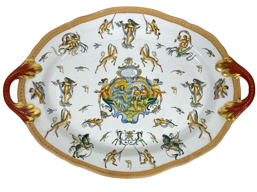JUST ADDED - Handpainted Decorative Serving Platter (Not For Food Use) 18 X 13 [Photo 1]