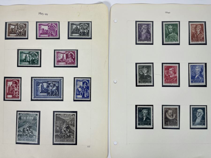 1943 / 1944 Mint Belgique Belgie Belgium Stamps [Photo 2]