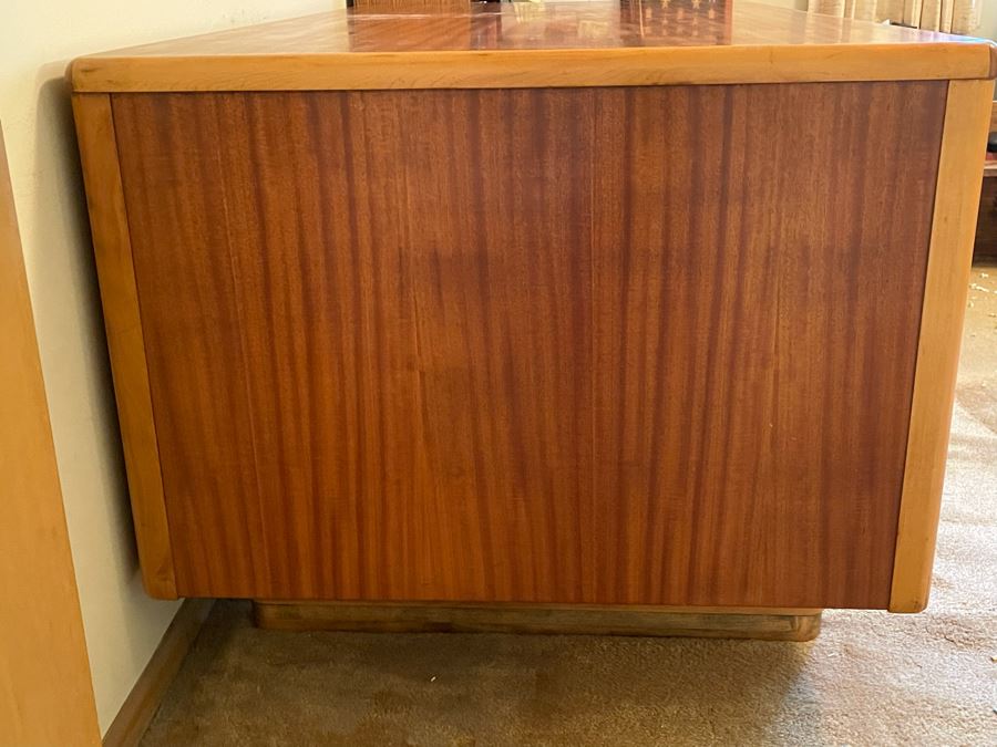 Mid-Century Modern Executive Solid Wood Desk 58W X 33D X 29H [Photo 8]