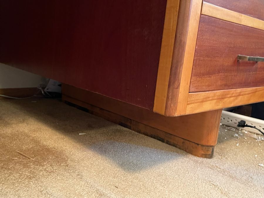 Mid-Century Modern Executive Solid Wood Desk 58W X 33D X 29H [Photo 13]