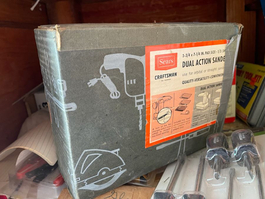 Huge Workbench Tool Lot Includes Multiple Toolboxes, Drawers With Tools, Hardware, Shop Vacuum, Wood Files, Vise, Workbench 101W X 33D X 66H - See All Photos  [Photo 22]