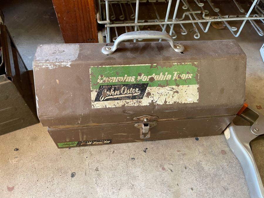 Huge Workbench Tool Lot Includes Multiple Toolboxes, Drawers With Tools, Hardware, Shop Vacuum, Wood Files, Vise, Workbench 101W X 33D X 66H - See All Photos  [Photo 14]