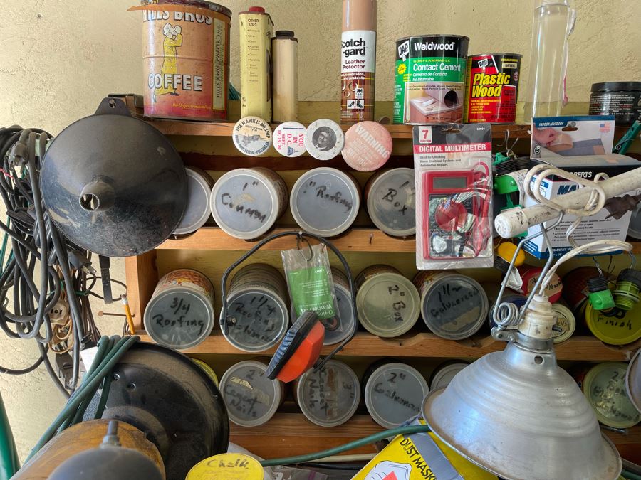 Huge Workbench Tool Lot Includes Multiple Toolboxes, Drawers With Tools, Hardware, Shop Vacuum, Wood Files, Vise, Workbench 101W X 33D X 66H - See All Photos  [Photo 33]