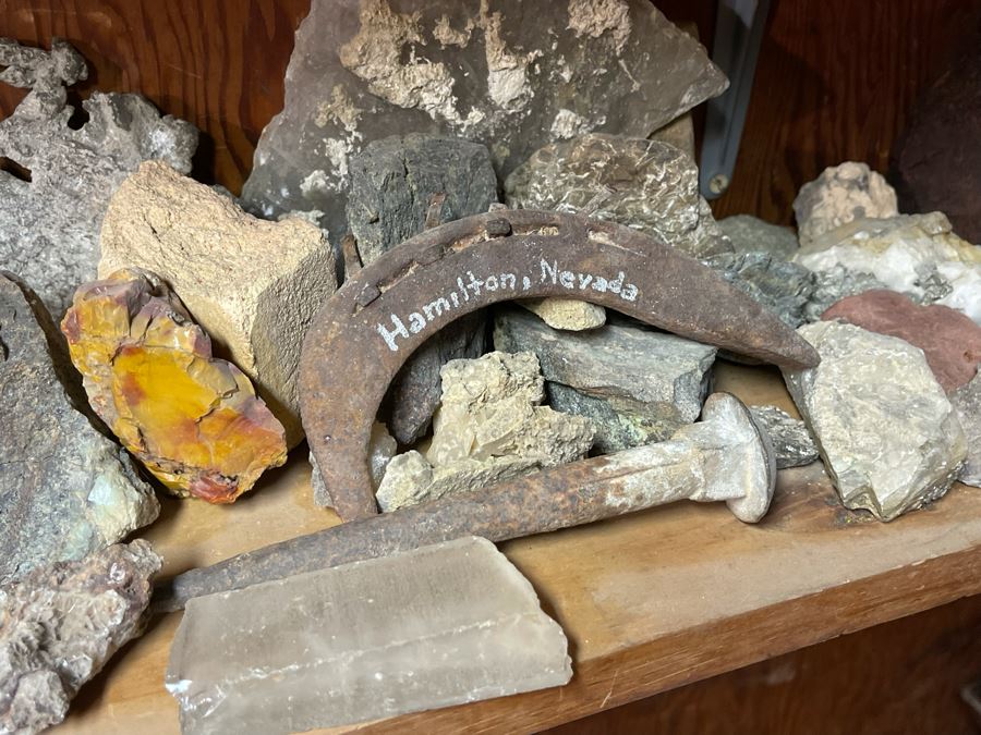 Rock Collection & Various Old Metal Items (Spikes, Nails, Horseshoes, Etc) Accumulated From Prospecting Various Deserts In Arizona, New Mexico, Nevada, Alaska And More - See Photos [Photo 4]