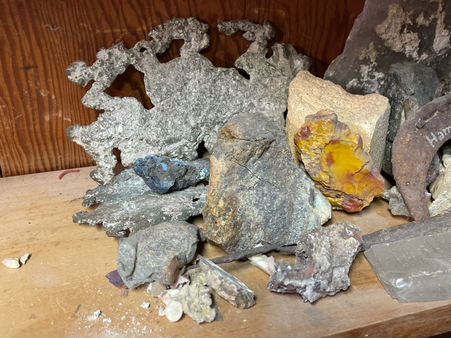 Rock Collection & Various Old Metal Items (Spikes, Nails, Horseshoes, Etc) Accumulated From Prospecting Various Deserts In Arizona, New Mexico, Nevada, Alaska And More - See Photos [Photo 3]