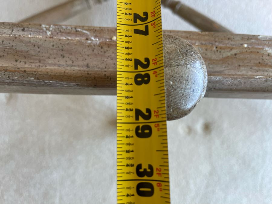 Wooden Coffee Table With Glass Oval Top 56W X 29D X 18H [Photo 8]