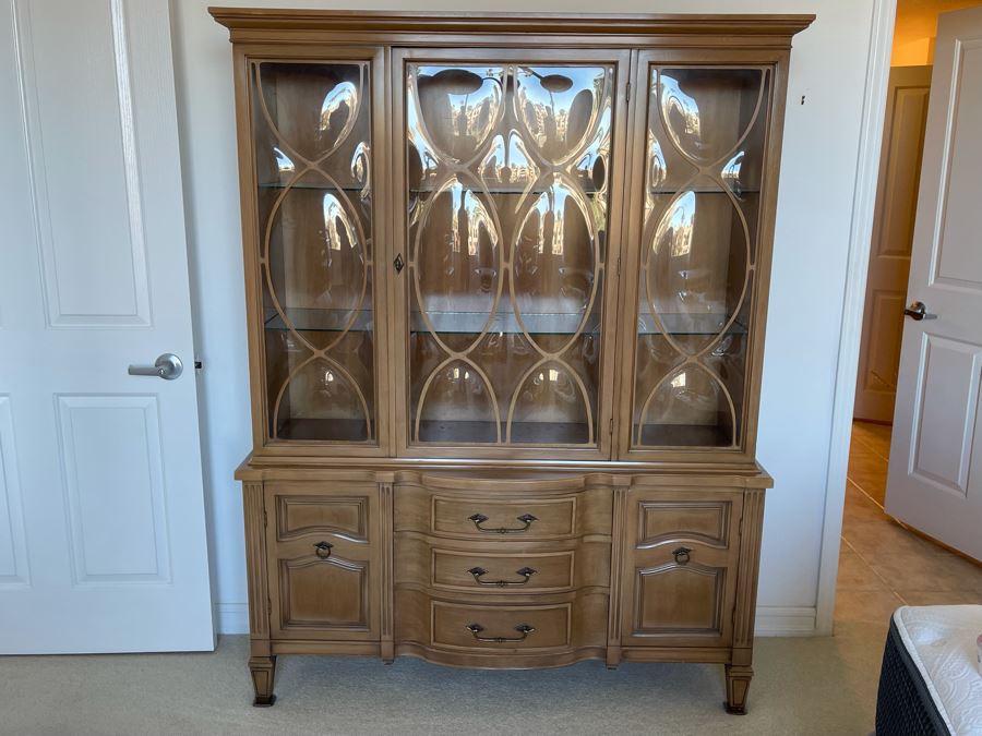 Impressive J.B. Van Sciver Co China Cabinet With Bubble Glass 54W X 15D X 71H [Photo 4]