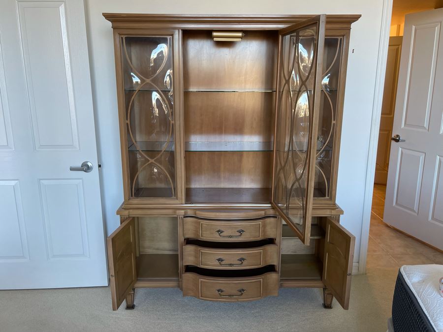 Impressive J.B. Van Sciver Co China Cabinet With Bubble Glass 54W X 15D X 71H [Photo 8]