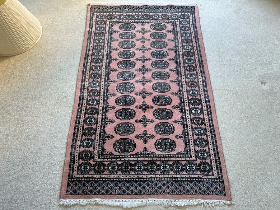 Vintage Hand Knotted Persian Area Rug 37 X 64 [Photo 2]