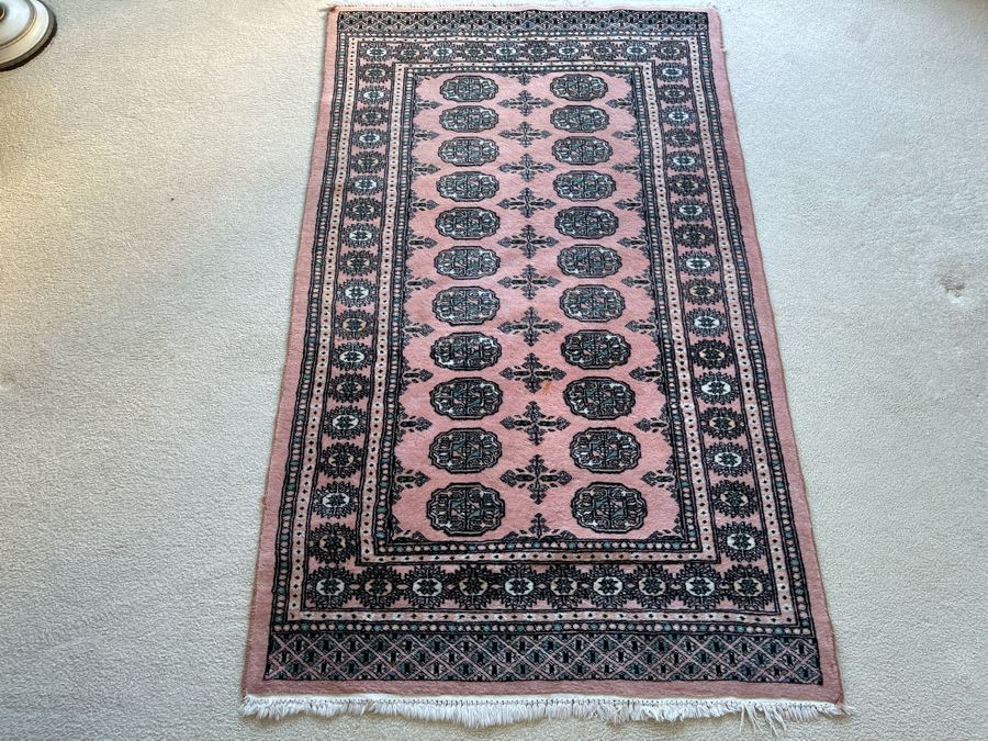 Vintage Hand Knotted Persian Area Rug 37 X 64 [Photo 3]