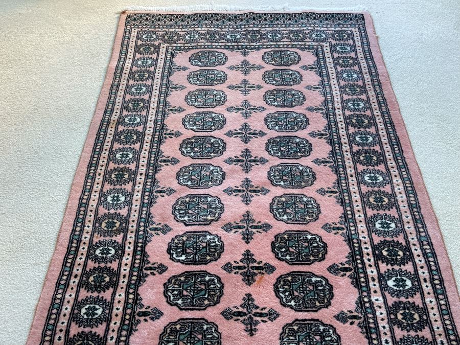 Vintage Hand Knotted Persian Area Rug 37 X 64 [Photo 6]