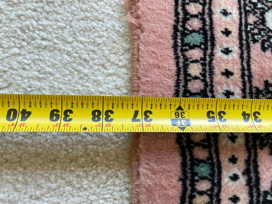 Vintage Hand Knotted Persian Area Rug 37 X 64 [Photo 9]