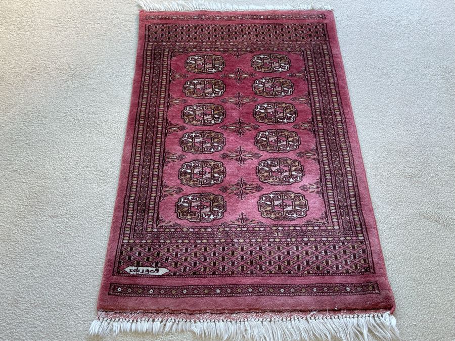 Vintage Hand Knotted Persian Area Rug 26 X 41 [Photo 4]
