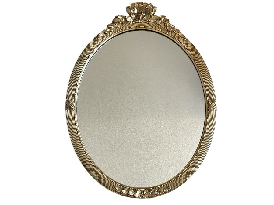 Gold Tone Oval Wall Mirror 18 X 24 [Photo 1]