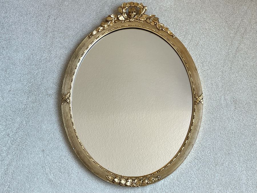 Gold Tone Oval Wall Mirror 18 X 24 [Photo 2]