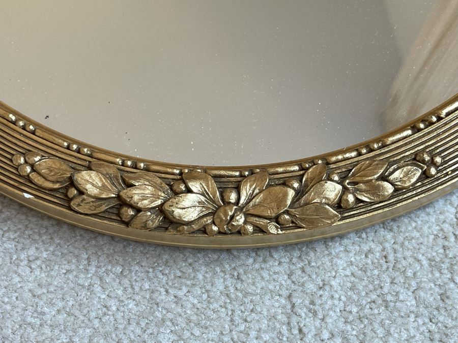 Gold Tone Oval Wall Mirror 18 X 24 [Photo 4]