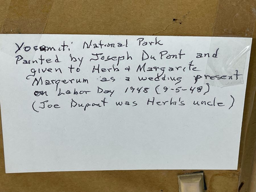 Original Painting Of Yosemite National Park 34 X 22.5 Framed 39 X 27 [Photo 9]