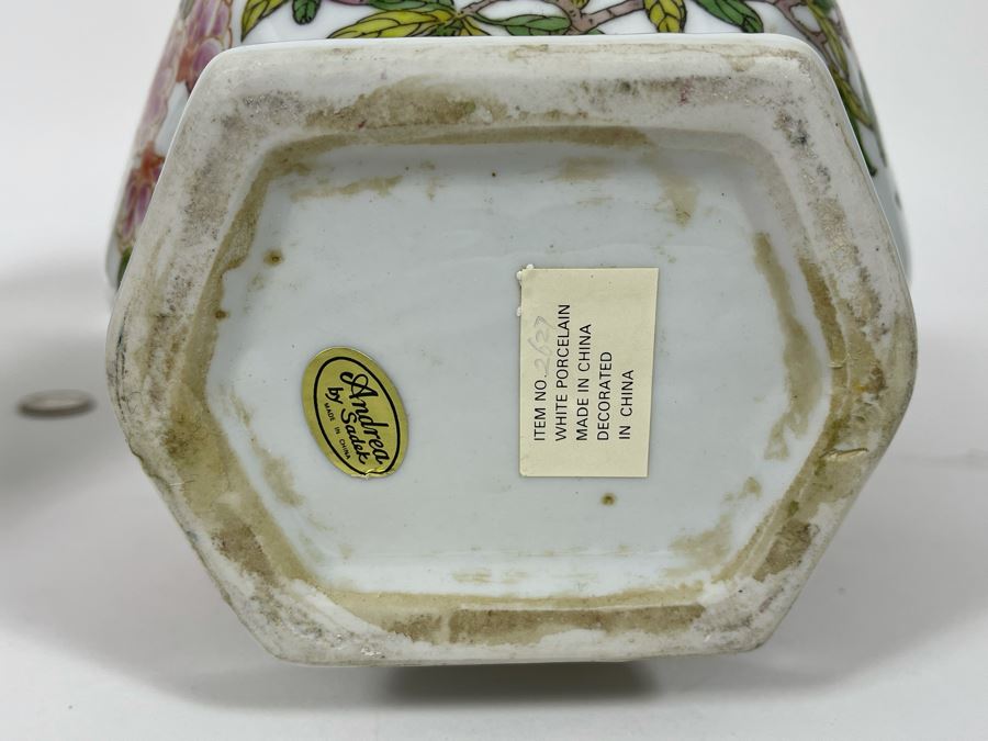 Pair Of Andrea By Sadek Porcelain Vases 12H [Photo 9]