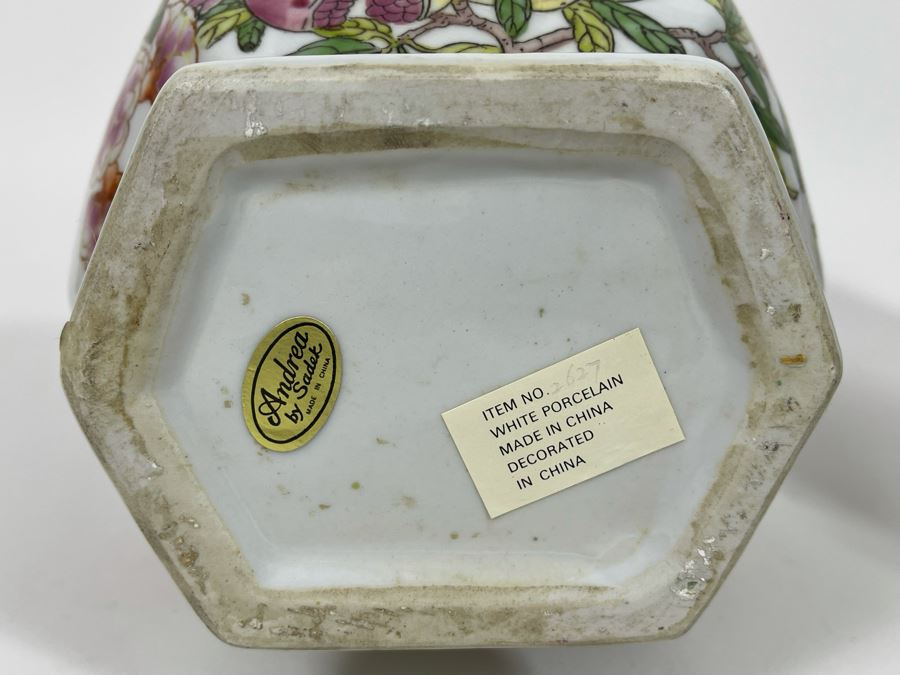 Pair Of Andrea By Sadek Porcelain Vases 12H [Photo 8]