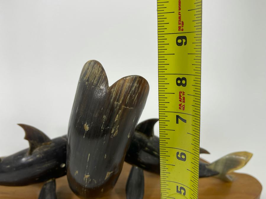 Shark Sculpture Made Of Horn From The Philippines 17W X 7D X 8H [Photo 10]