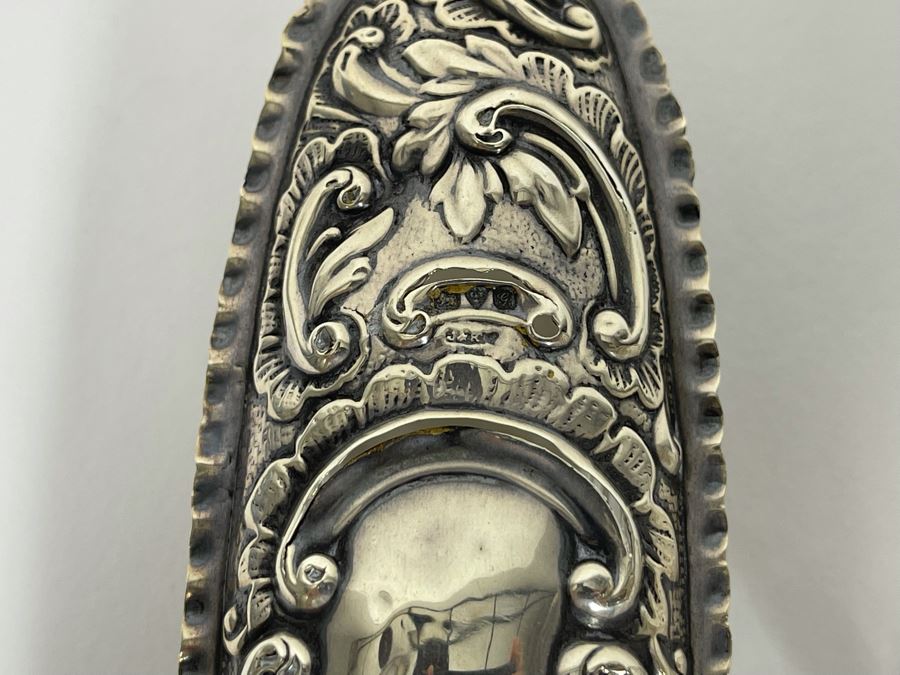 English Sterling Silver Repousse Lidded Glass Boxes Sterling Weight 31g [Photo 8]