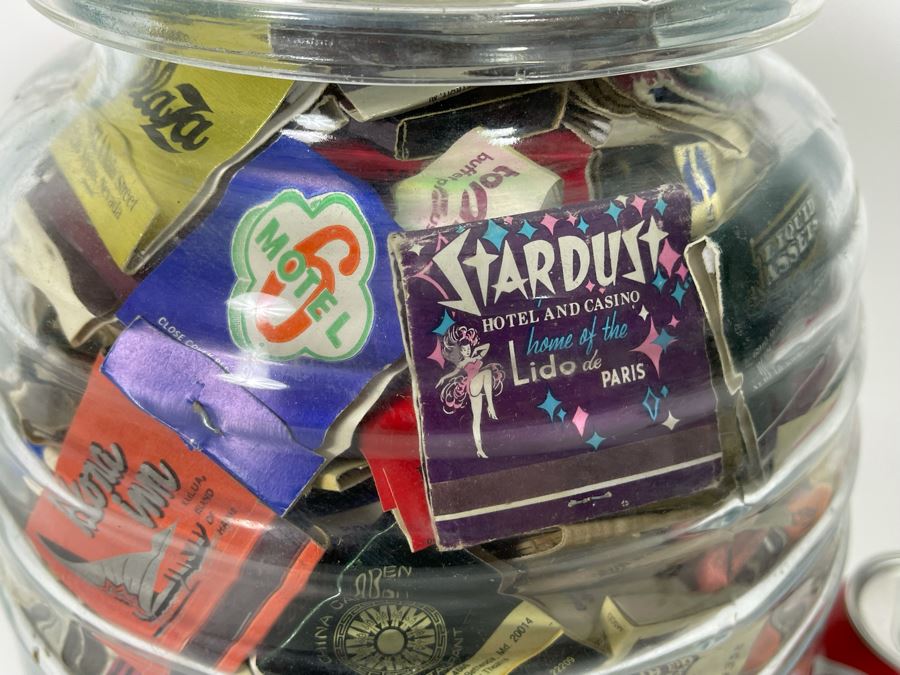Vintage Glass Jar Filled With Vintage Matchbooks Matches 9W X 15H [Photo 4]