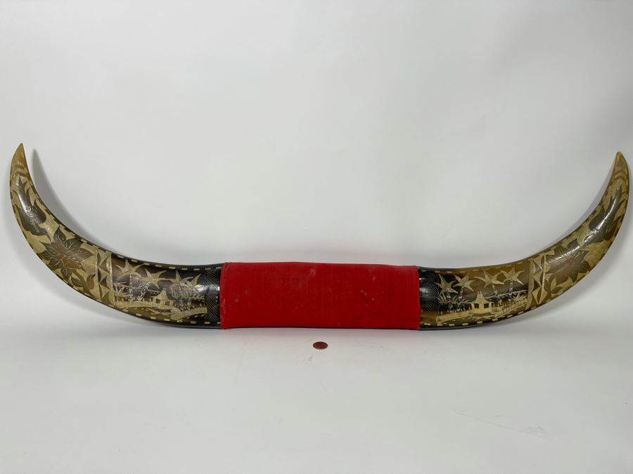 Carved Bull’s Horn From The Philippines 42W [Photo 5]