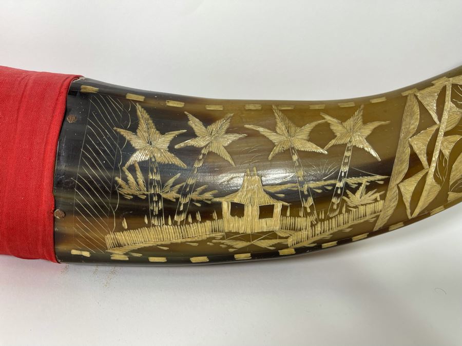 Carved Bull’s Horn From The Philippines 42W [Photo 9]