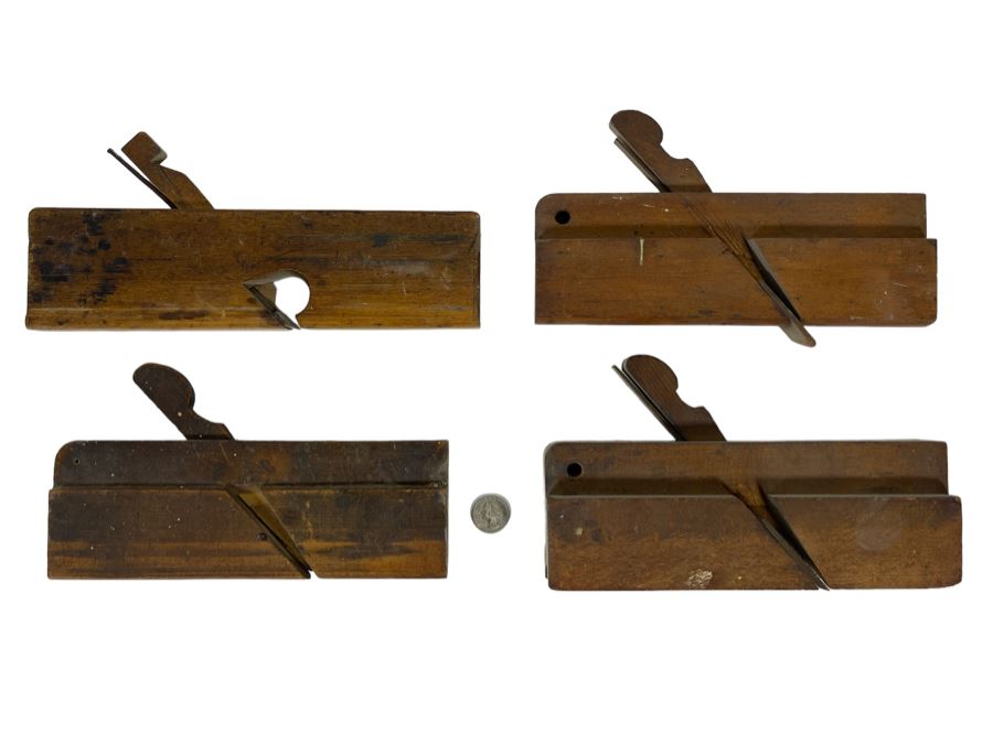 Set Of Four Antique Wood Planes