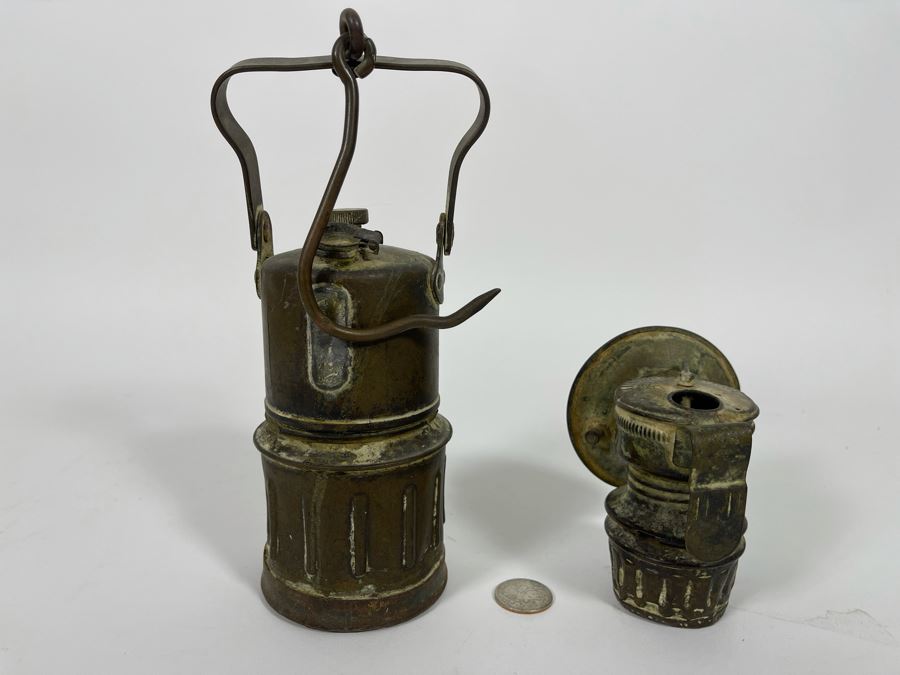 Pair Of Vintage Miner’s Carbide Lamps 9H And 4H [Photo 10]