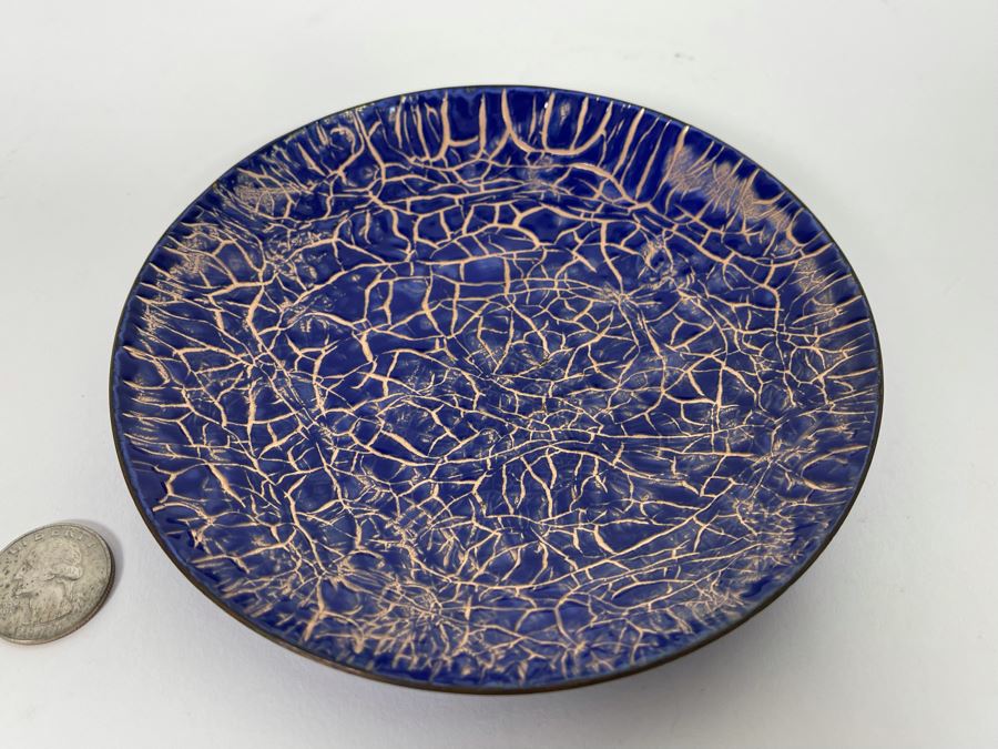 MidCentury Copper Enamel Plate 6R