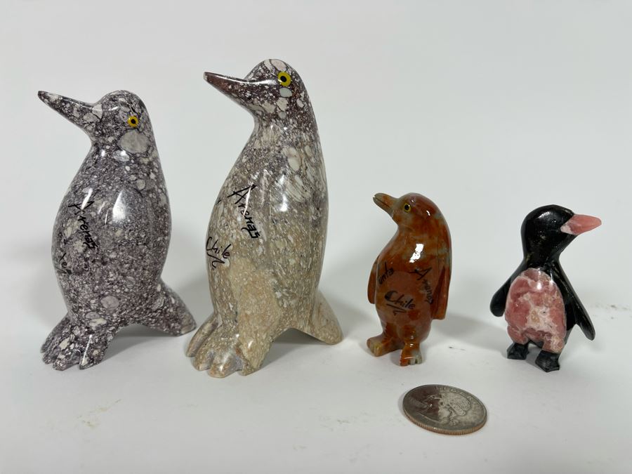 Carved Stone Penguin Collection [Photo 3]