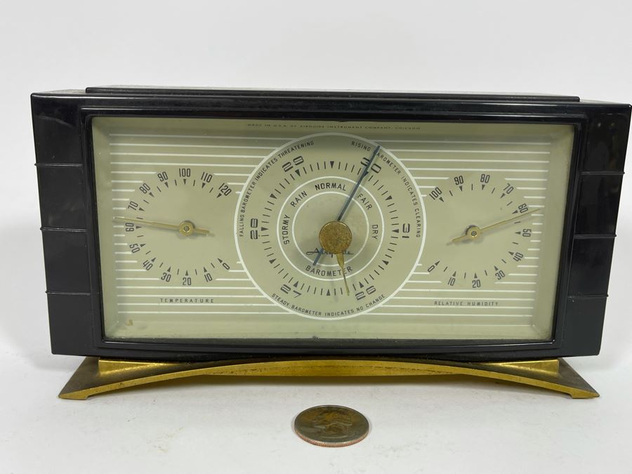 MidCentury Weather Station Temperature / Barometer / Humidity By