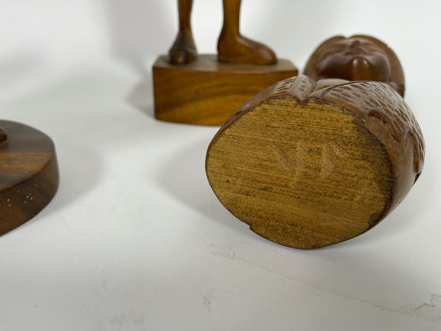 Four Carved Wooden Mid-Century Figurines From The Philippines  [Photo 16]