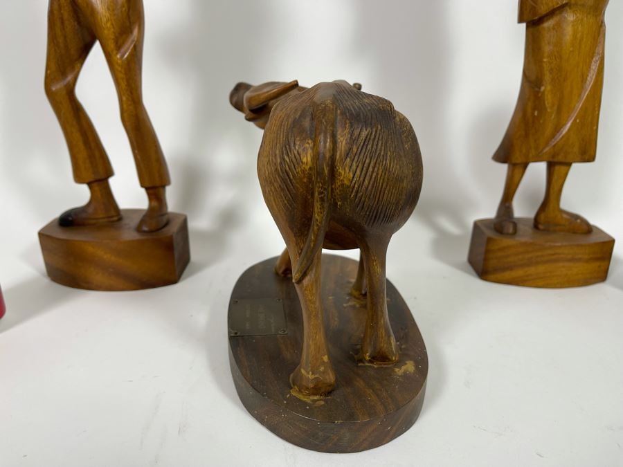 Four Carved Wooden Mid-Century Figurines From The Philippines  [Photo 11]