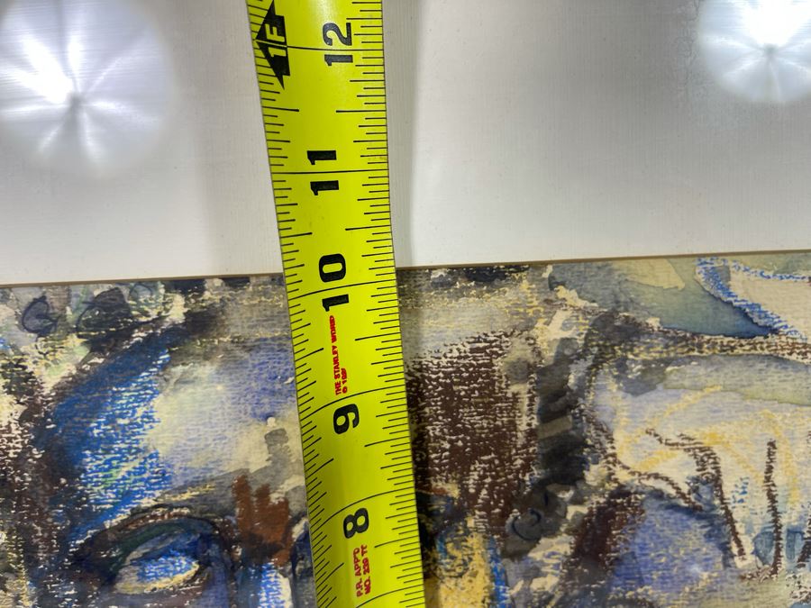 Alan Stein Original Mid-Century Watercolor Painting 14 X 10 Framed 22.5 X 19 [Photo 15]