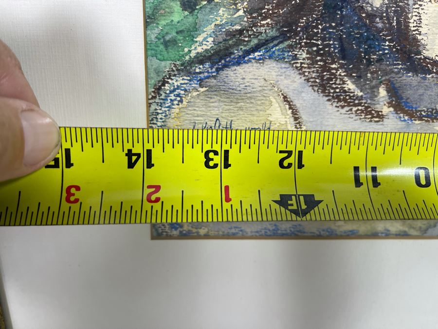 Alan Stein Original Mid-Century Watercolor Painting 14 X 10 Framed 22.5 X 19 [Photo 14]