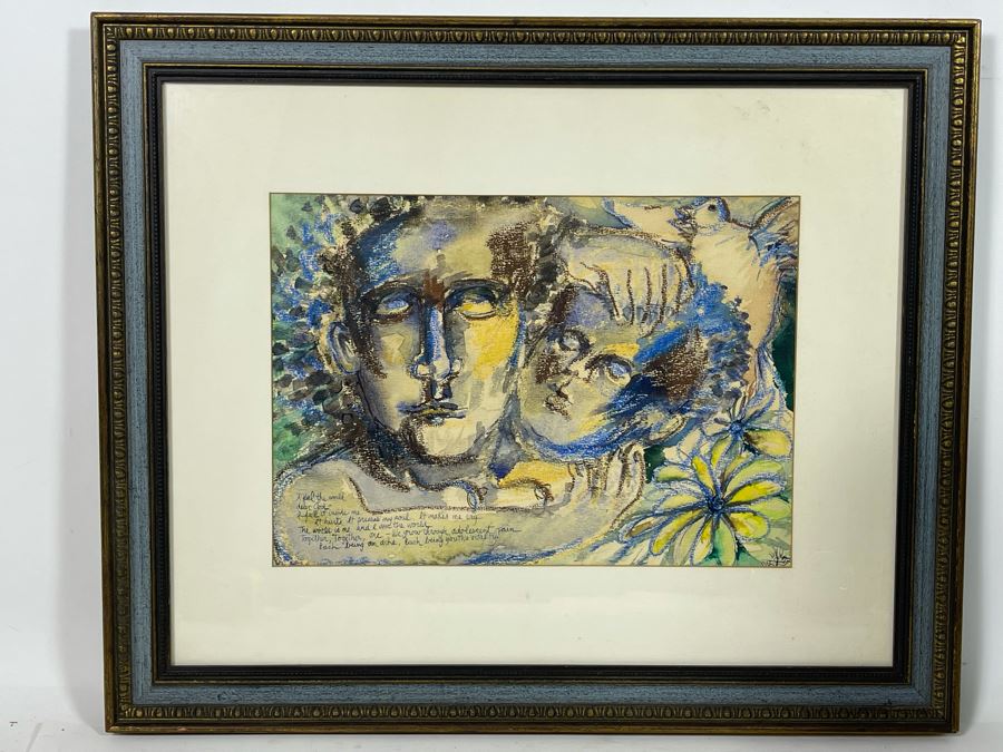 Alan Stein Original Mid-Century Watercolor Painting 14 X 10 Framed 22.5 X 19 [Photo 2]