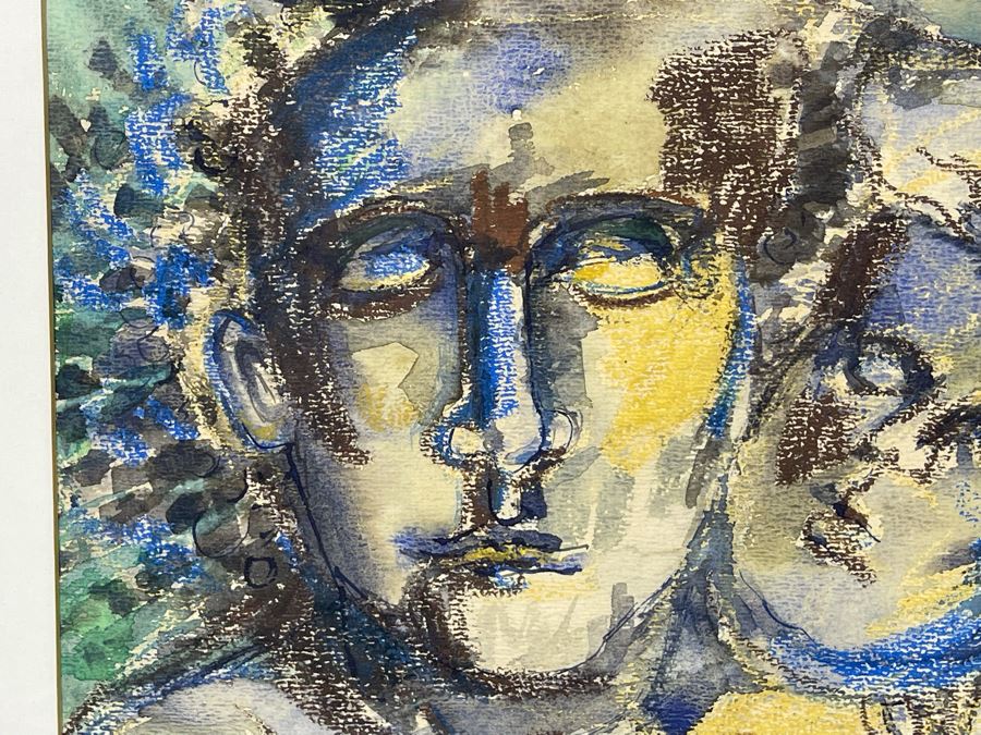 Alan Stein Original Mid-Century Watercolor Painting 14 X 10 Framed 22.5 X 19 [Photo 5]