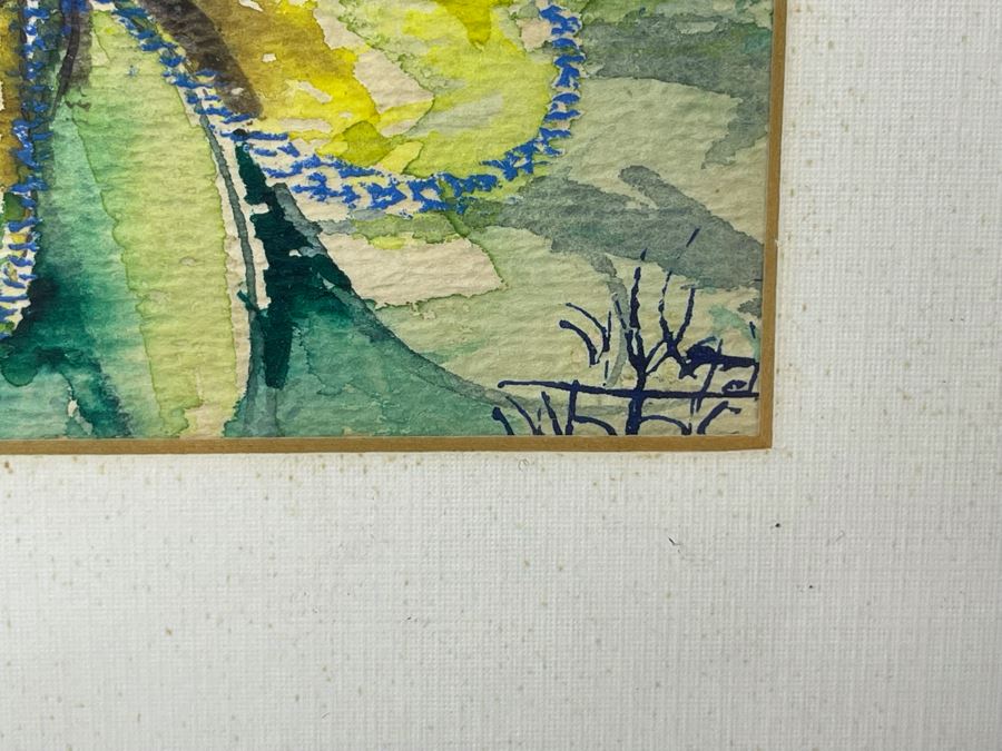 Alan Stein Original Mid-Century Watercolor Painting 14 X 10 Framed 22.5 X 19 [Photo 12]