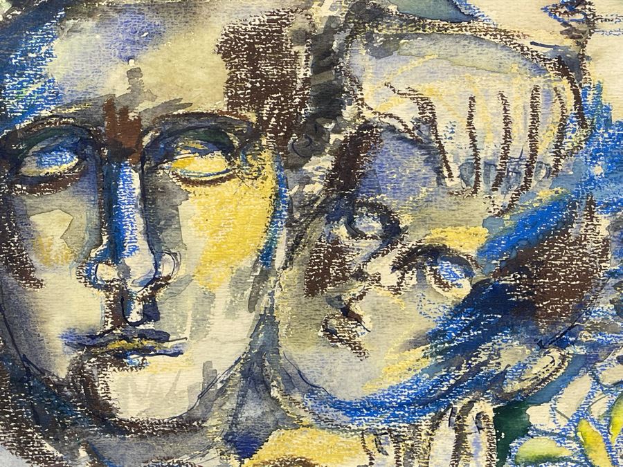 Alan Stein Original Mid-Century Watercolor Painting 14 X 10 Framed 22.5 X 19 [Photo 6]