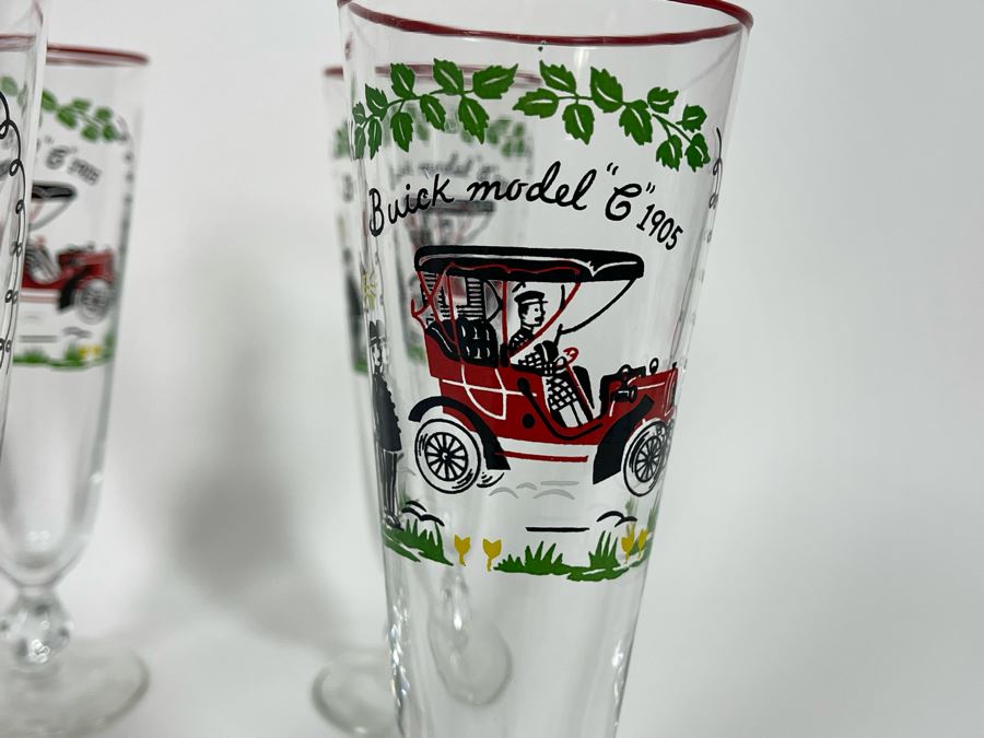Set Of Six Stemware Glasses Buick Model C 1905 8.5H [Photo 4]
