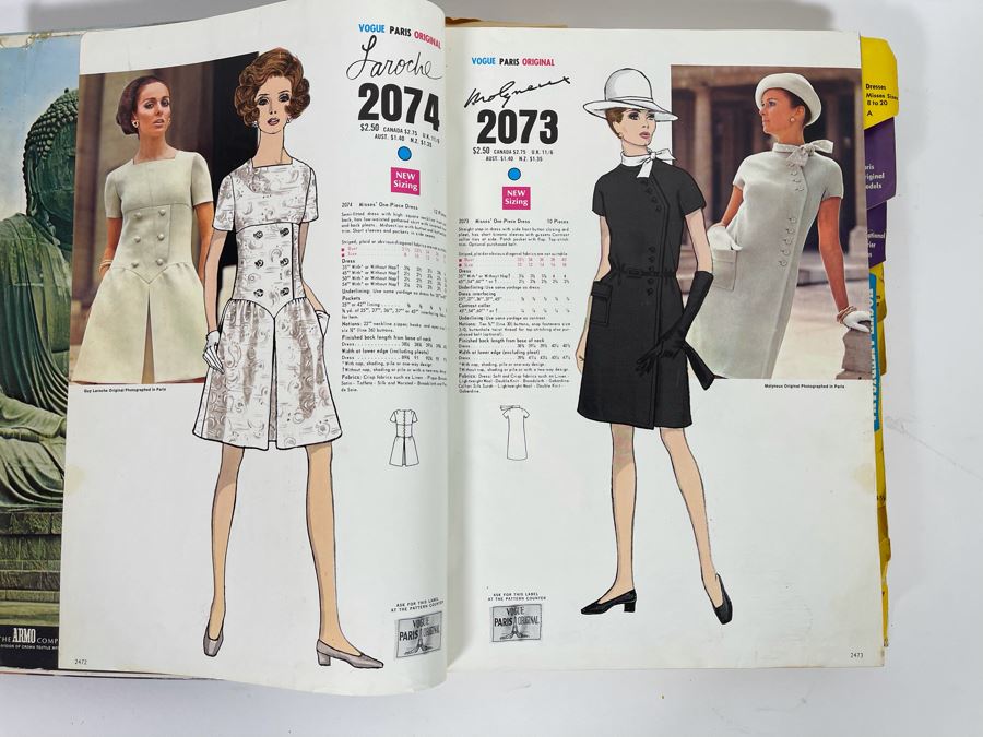 Vintage February 1969 VOGUE Patterns Large Catalog Book 11 X 14 [Photo 5]