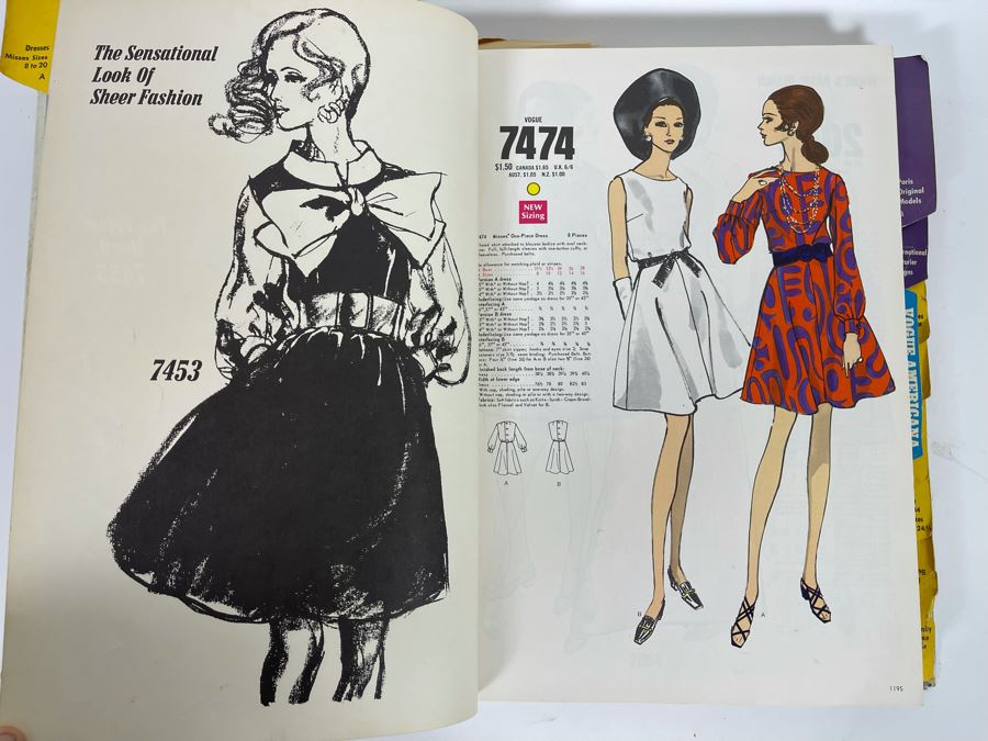 Vintage February 1969 VOGUE Patterns Large Catalog Book 11 X 14 [Photo 8]