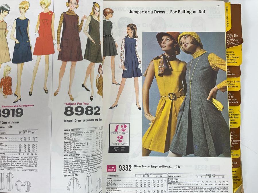 Vintage January 1969 McCall’s Patterns Large Catalog Book 11 X 14  [Photo 9]