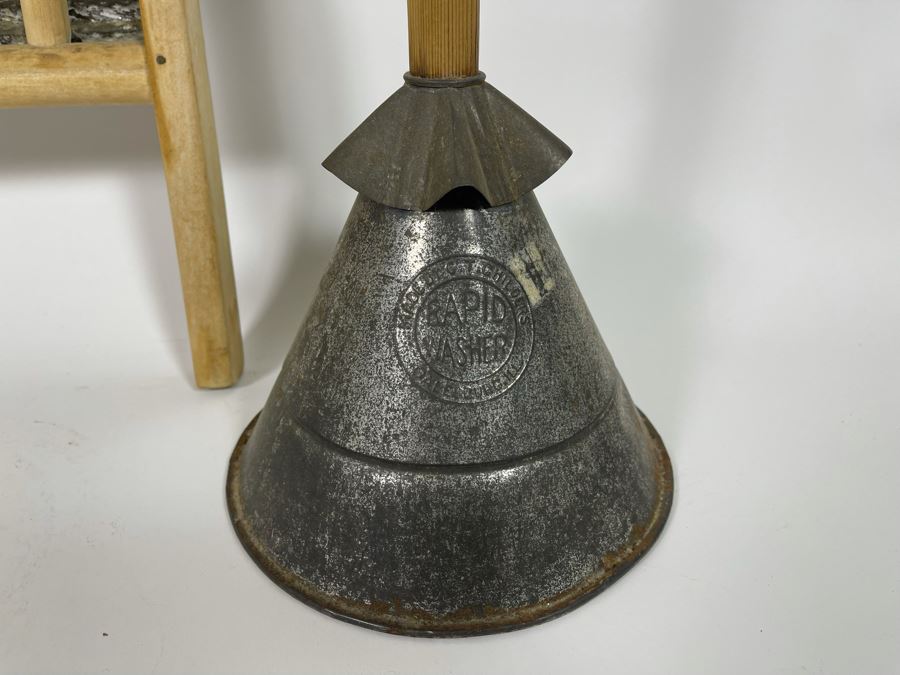 Vintage National Washboard Co Washboard And Vintage Rapid Washer [Photo 4]