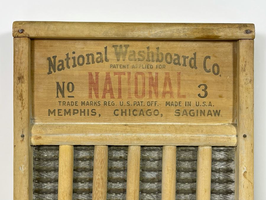Vintage National Washboard Co Washboard And Vintage Rapid Washer [Photo 6]