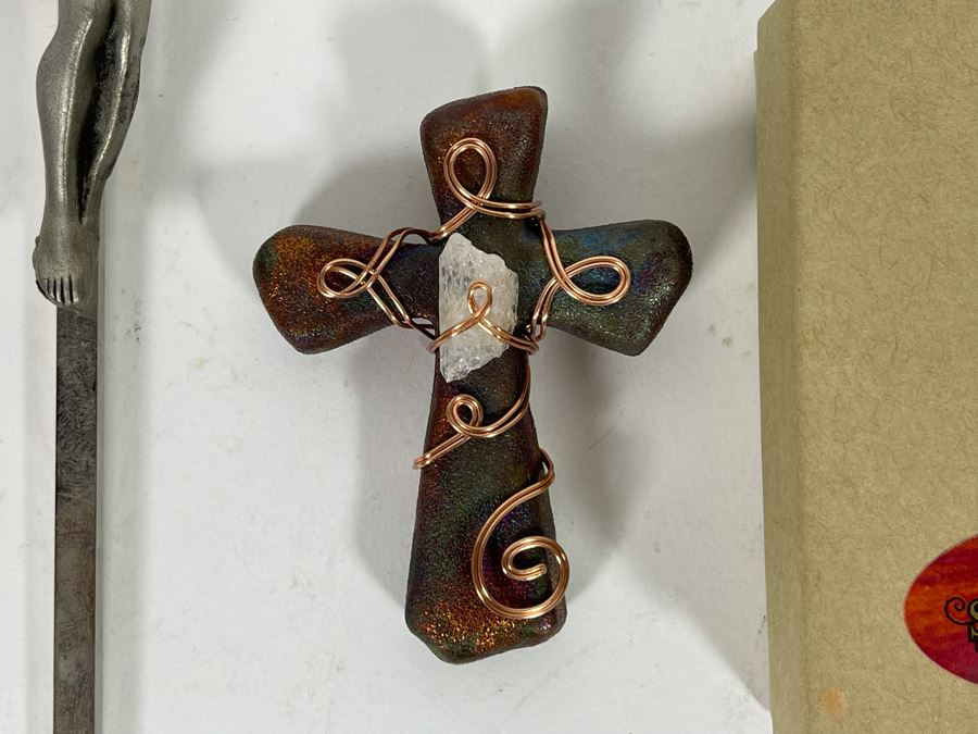 Raku Potter Works Sacred Cross And Crucifix [Photo 3]